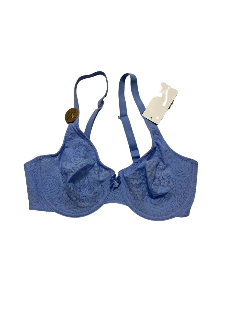 WACOAL Halo Lace Unlined Mid Coverage Underwire Bra BLUE 34D