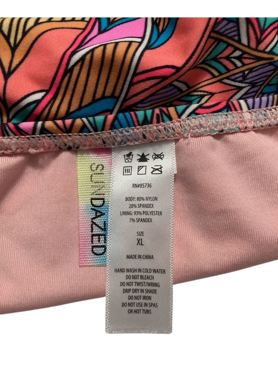 SUNDAZED Viva Ruched Hipster Bikini Bottoms MULTICOLOR XL