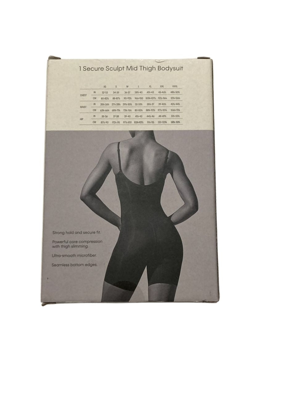 CALVIN KLEIN Shapwear Secure Sculpt Mid-Thigh Bodysuit CEDAR L