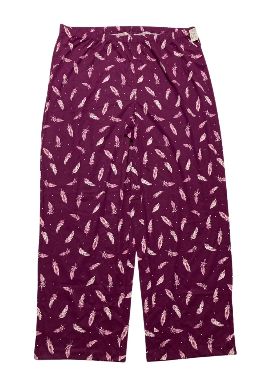 CHARTER CLUB Long-Sleeve Jersey Pajama Set FEATHERS PLUM XL