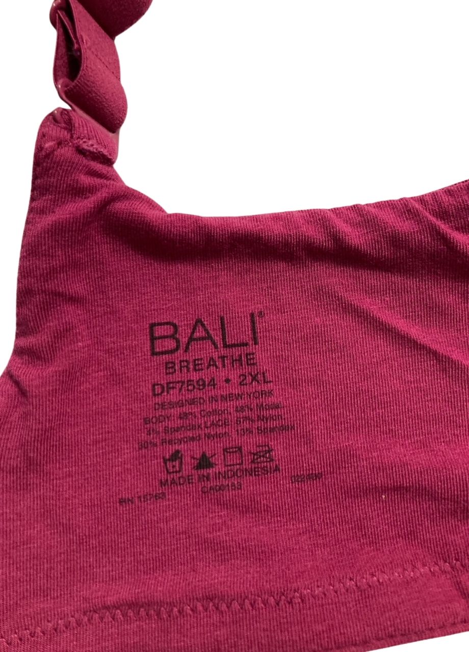 BALI Breathe Wire-Free T-Shirt Bra DEEP CERISE 2XL