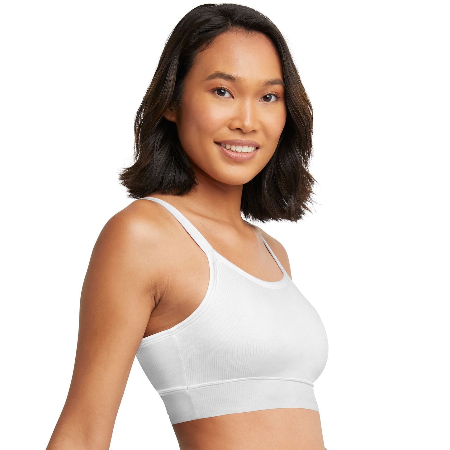 HANES Bralette Type Long Line Elastic Pack of 2 BLACK L