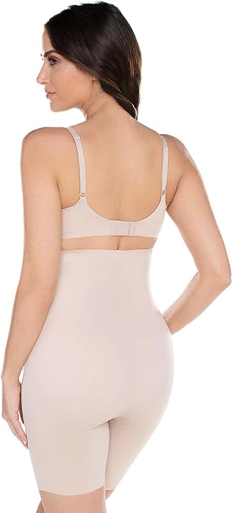 NWD MIRACLESUIT Tummy Tuck High Waist Thigh Slimmer NUDE L