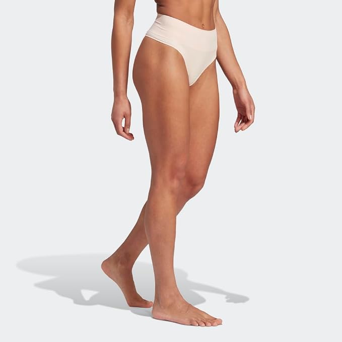 ADIDAS Micro-Stretch Seamless Thong Panties PEACH WHIP L