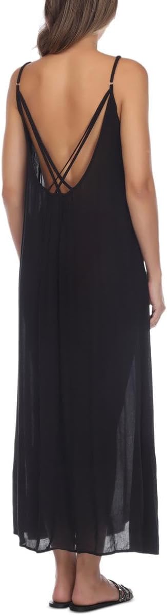 RAVIYA Sleeveless Cover-Up Maxi Dress BLACK S