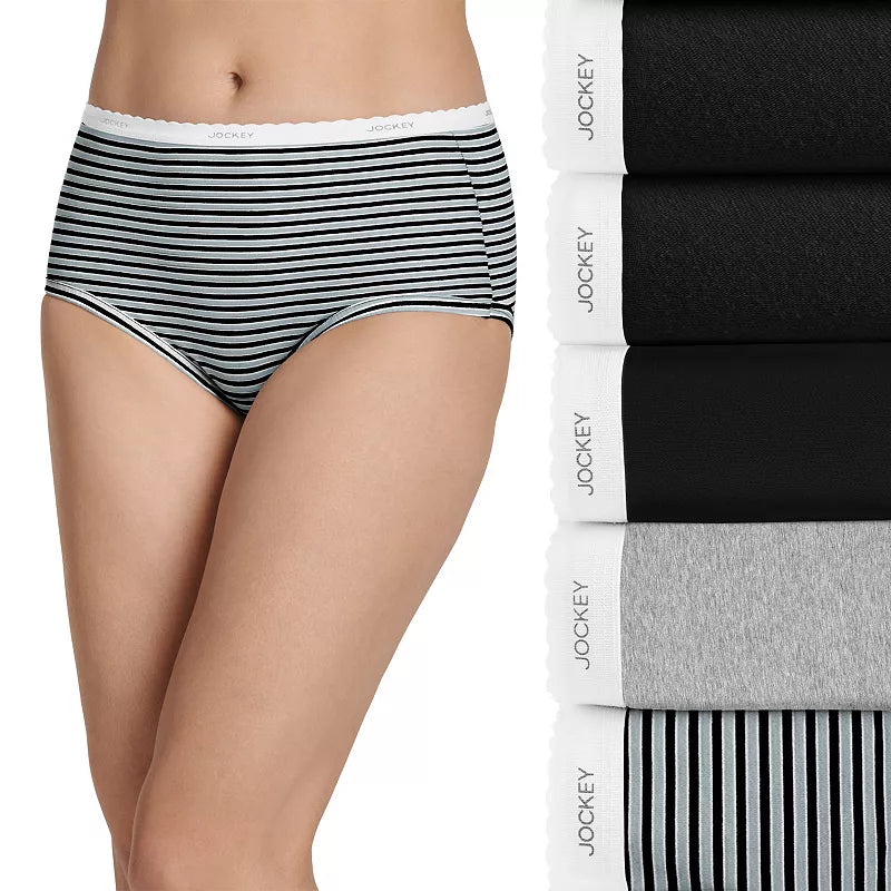 JOCKEY Classics Cotton 5 Pack Brief Underwear ASSORTED 6