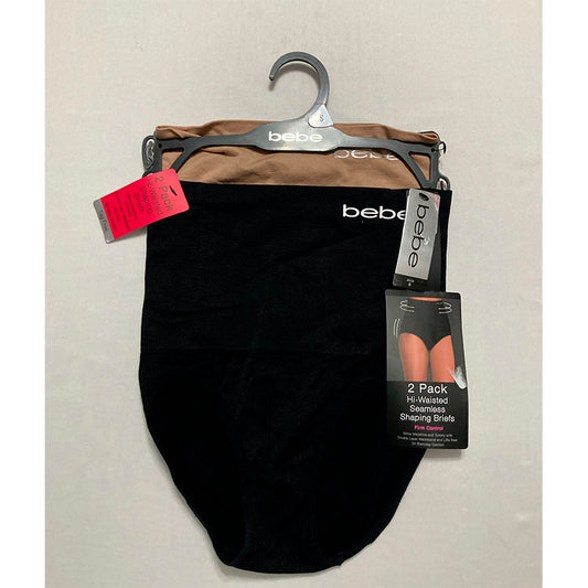 Bebe Hi Waisted Shaping Briefs 2Pack Multicolor S