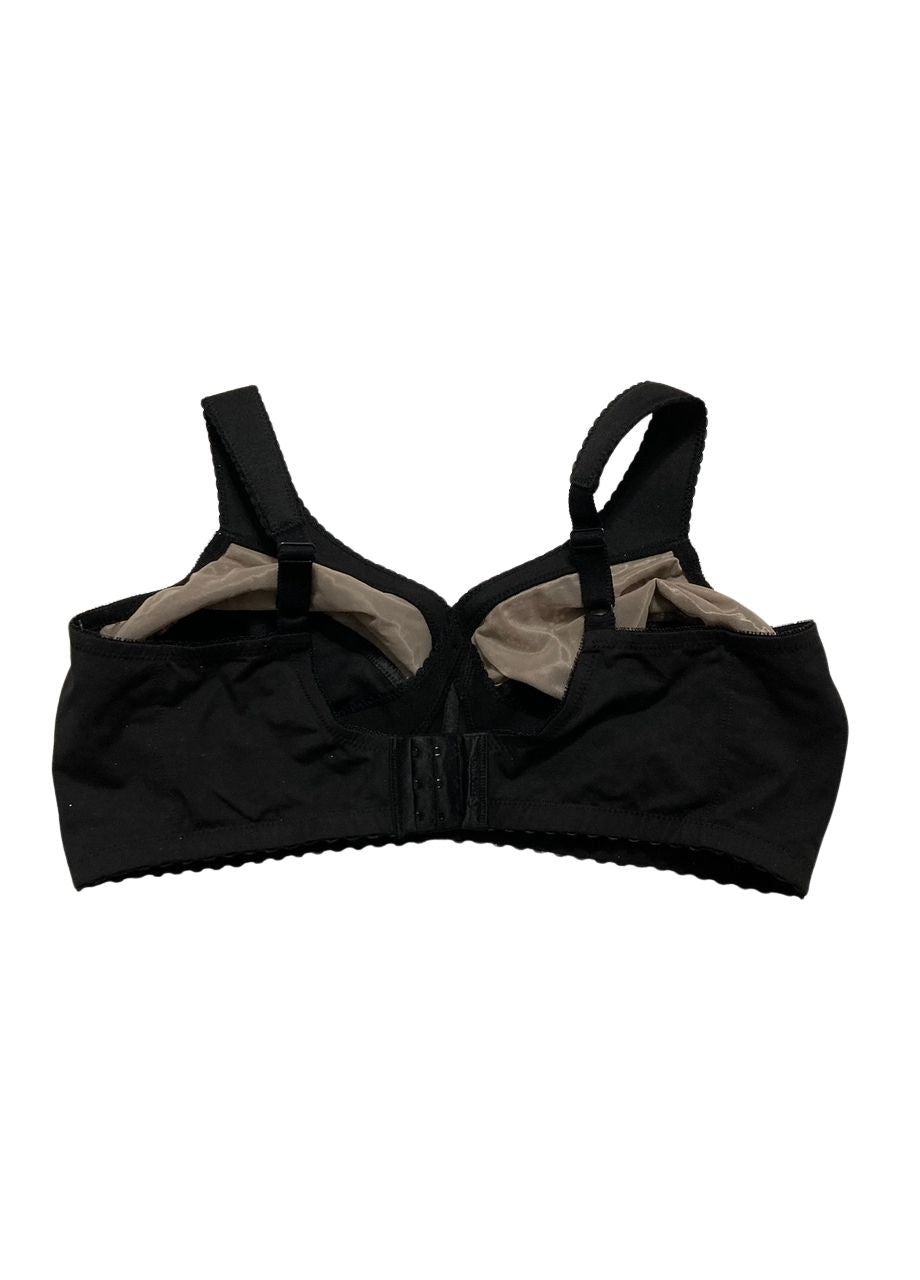 NWD GLAMORISE MagicLift Cotton Support Bra Wirefree BLACK 44DD