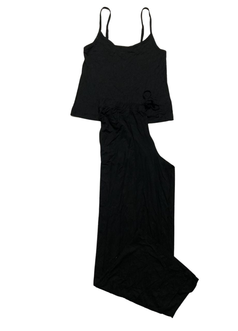 STATE OF DAY 3-Piece. Fluid-Knit Pajama Set BLACK XS