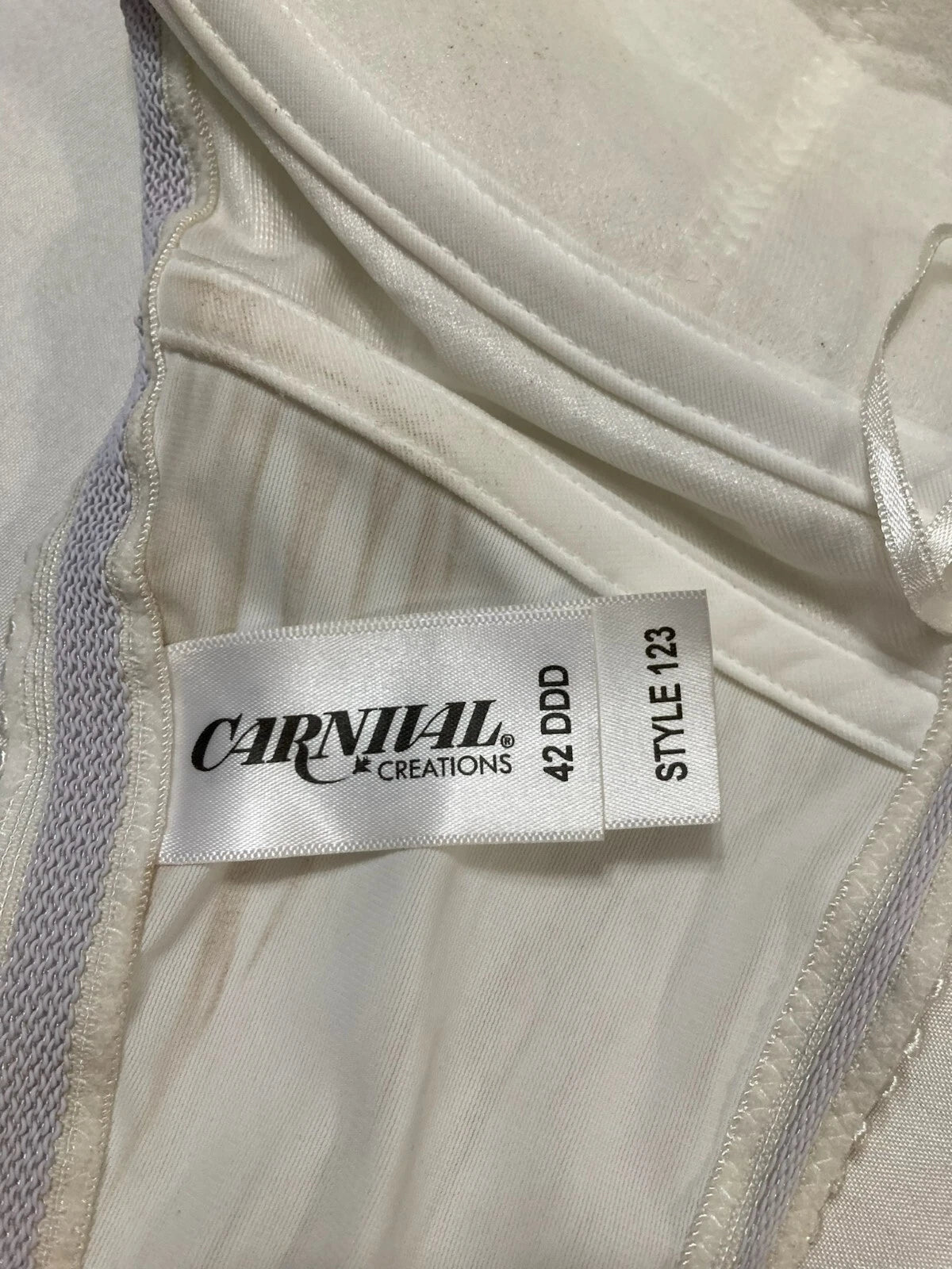 NWD Carnival Full Figure Strapless Lace Bra Ivory 42DDD
