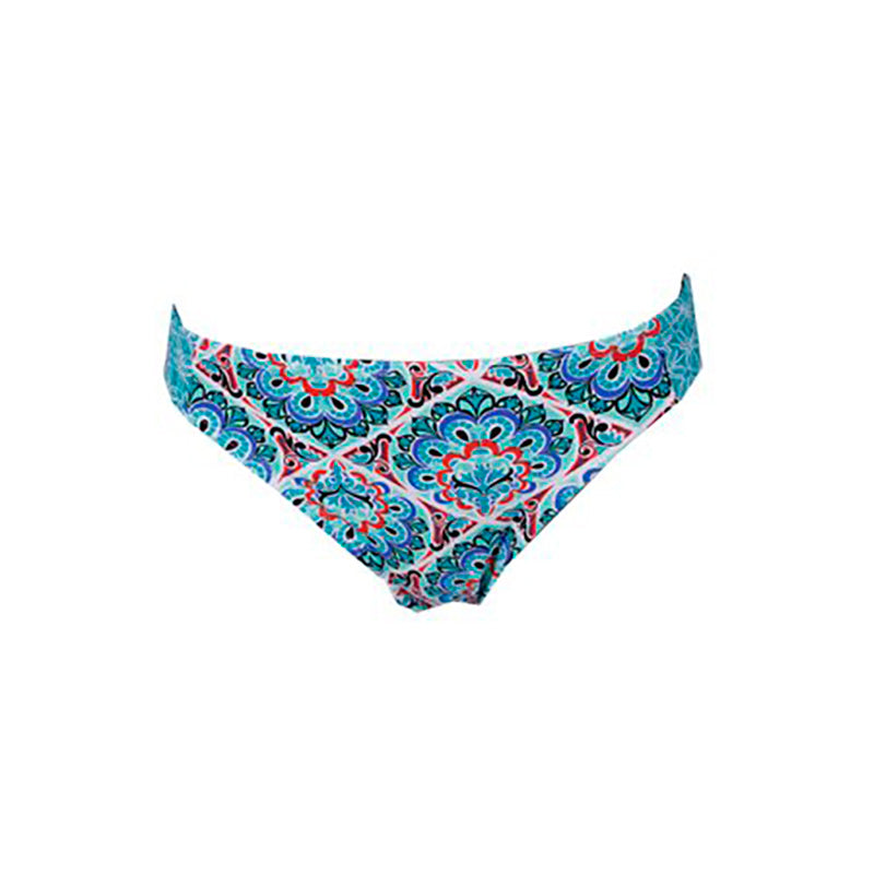 GO GOSSIP Printed Full Coverage Swim Bottom Separates BLUE S