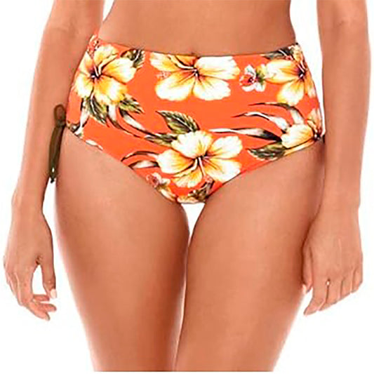 SKINNY DIPPERS Swimwear High Waist Reversible Suit Bottom MULTICOLOR L