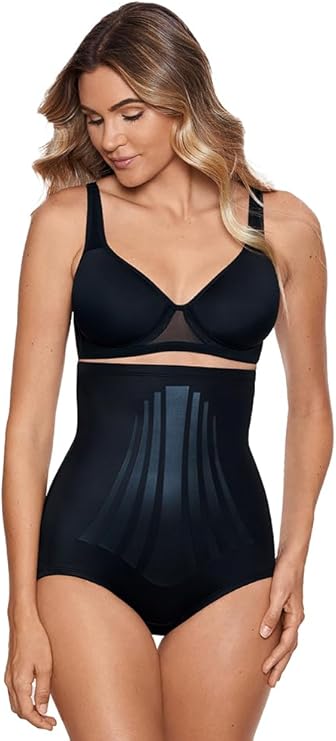 MIRACLESUIT Shapewear Lycra Fit Sense High Waist Brief Underwear BLACK M