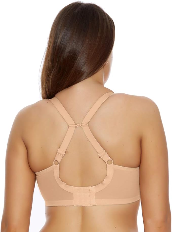 ELOMI Energise Sports Bra: High Impact Support NUDE 34O