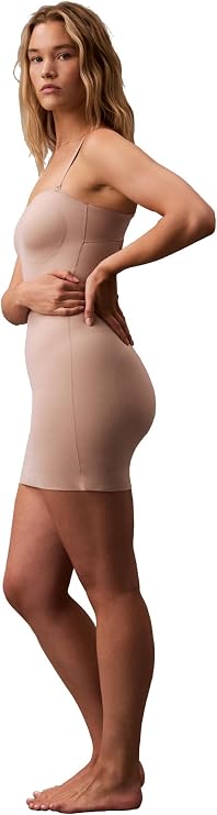 NWD CALVIN KLEIN Shapewear Stay-Put Compression Sculpting Stretch Slip CEDAR S