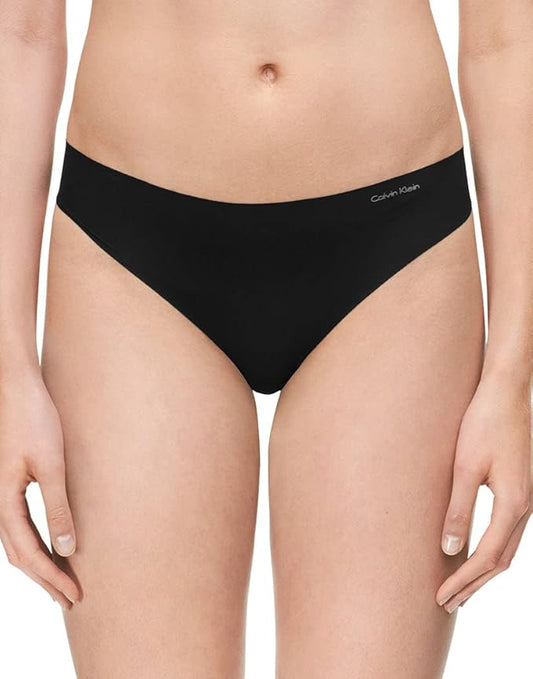 CALVIN KLEIN Invisibles Seamless Thong Panties BLACK M