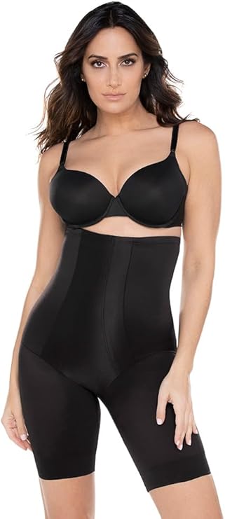 MIRACLESUIT Shapeware High Waist Long Leg Thigh Slimmer BLACK XL