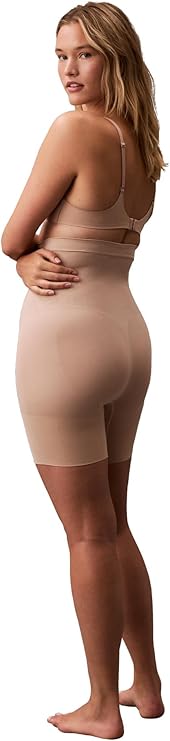 CALVIN KLEIN Shapewear Secure Sculpt High-waist Mid-thigh Short NUDE M