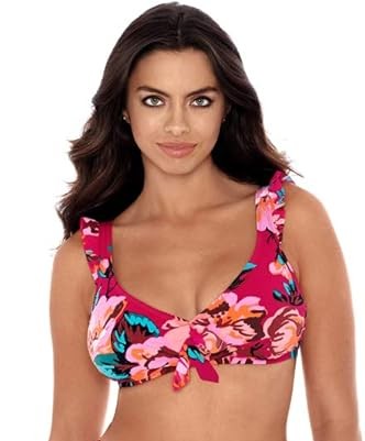 SKINNY DIPPERS Swimwear Daisy Mae Scoop Neck Soft Cup Bikini Top MULTICOLOR S