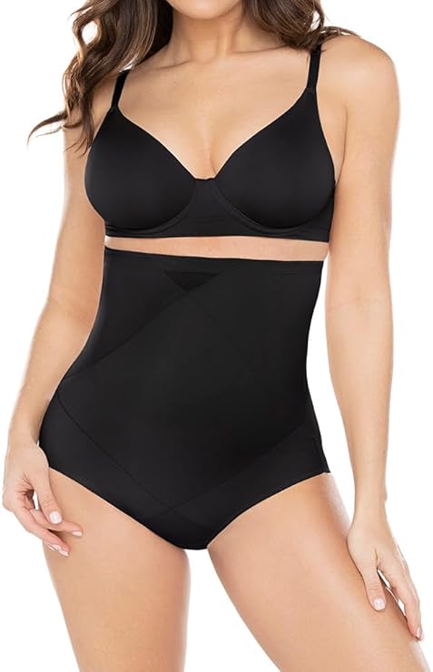 MIRACLESUIT Tummy Tuck High Waist Shaping Panty Brief BLACK L