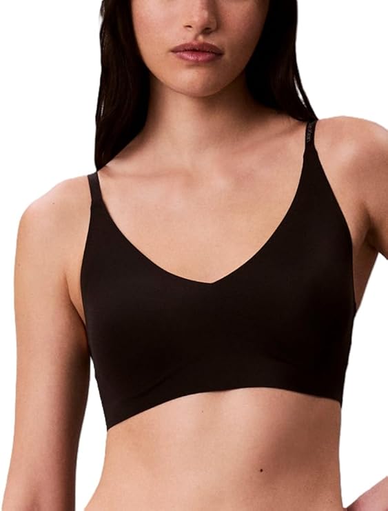 CALVIN KLEIN Lightly Lined Seamless Wireless Bralette Bra BLACK M