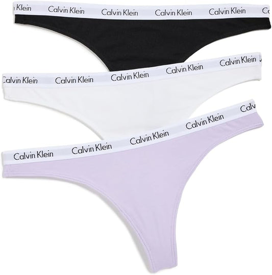 CALVIN KLEIN 3 Pack Carousel Thong Panty ASSORTED XL