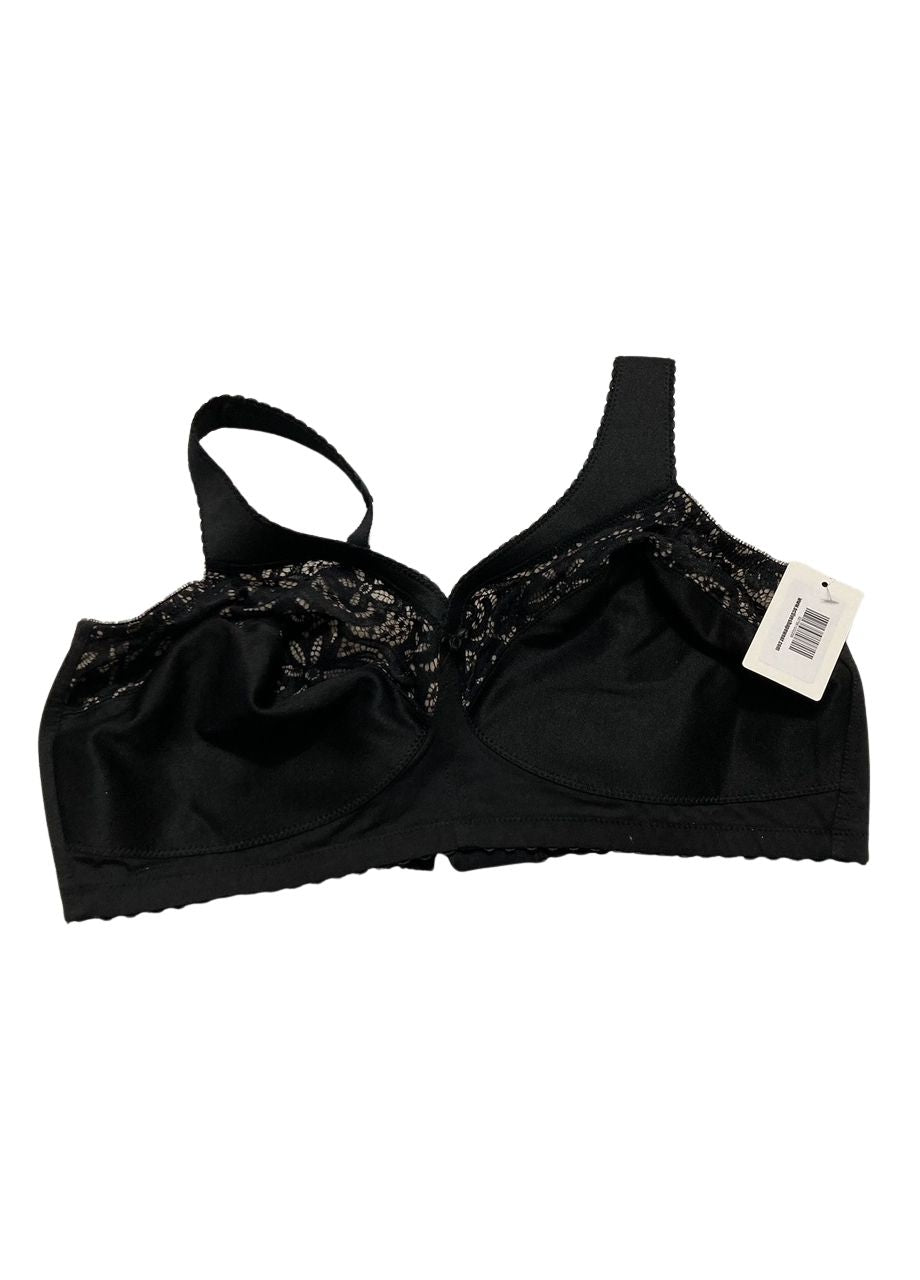 NWD GLAMORISE MagicLift Cotton Support Bra Wirefree BLACK 44DD