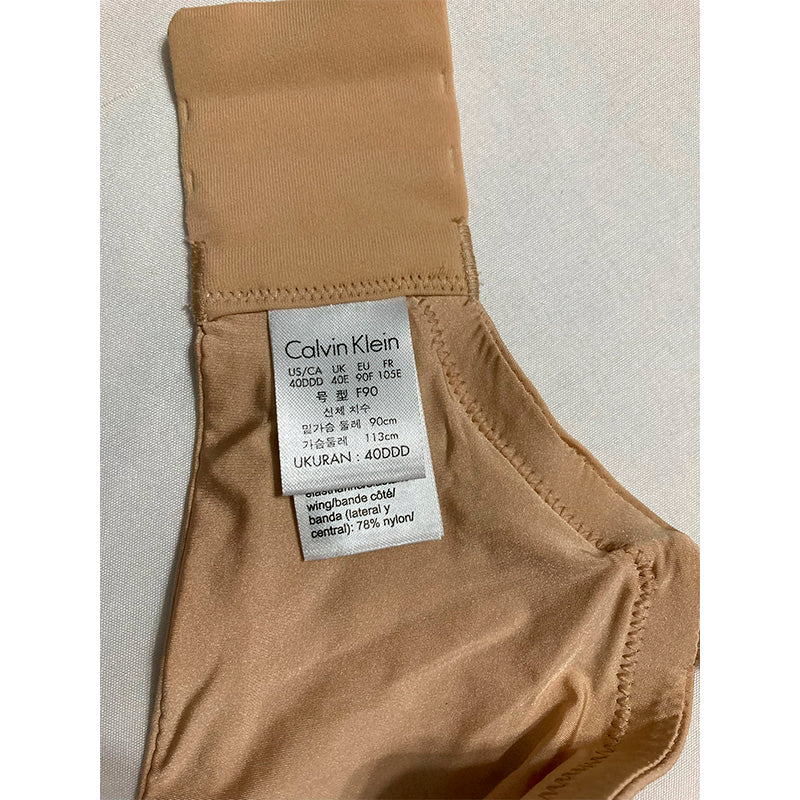 Calvin Klein Seductive Comfort Unlined Full Coverage Bra Bare 40DDD