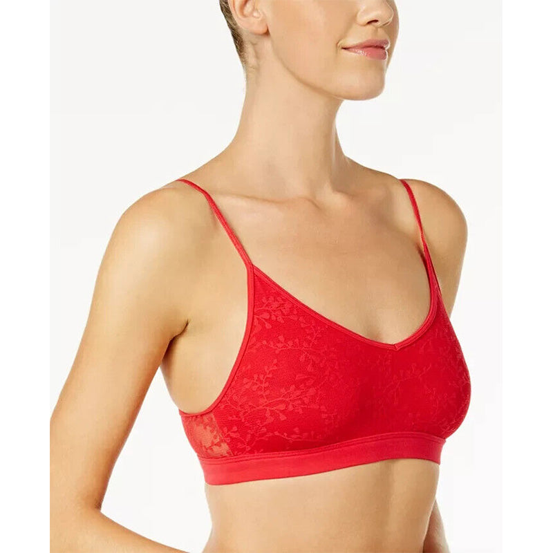 Calvin Klein Bare Lace Bralette Light Red XS