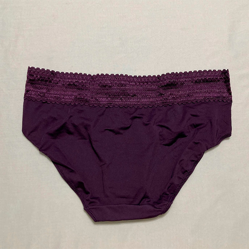 Warner's Women's No Pinching Microfiber Hipster Purple Fig XL