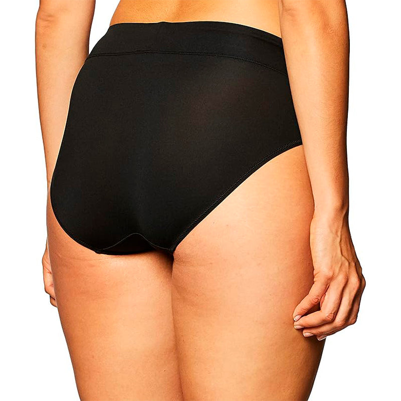Warner's Dig-Free Comfort Waist Microfiber Hi-Cut Black L
