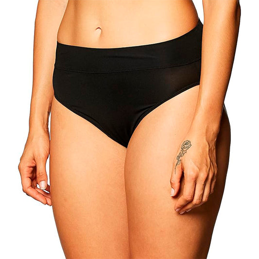 Warner's Dig-Free Comfort Waist Microfiber Hi-Cut Black L
