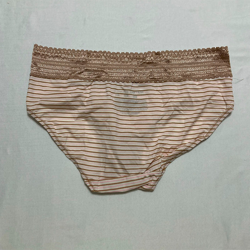 Warner's   Dig-Free  Microfiber Hipster Toasted Almond Stripe XL