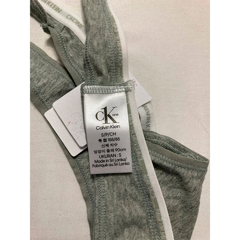 Calvin Klein Cotton Thong Panty Grey Heather S