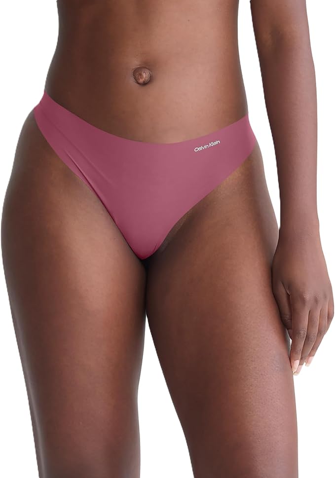 CALVIN KLEIN Invisibles Seamless Thong Panty DEEP MAUVE XL