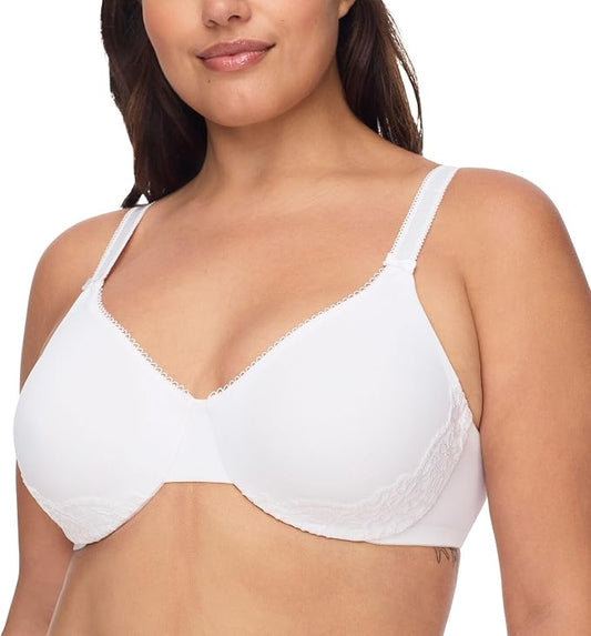 OLGA Luxury Lift Full-Figure Full-Coverage Bra WHITE 40C