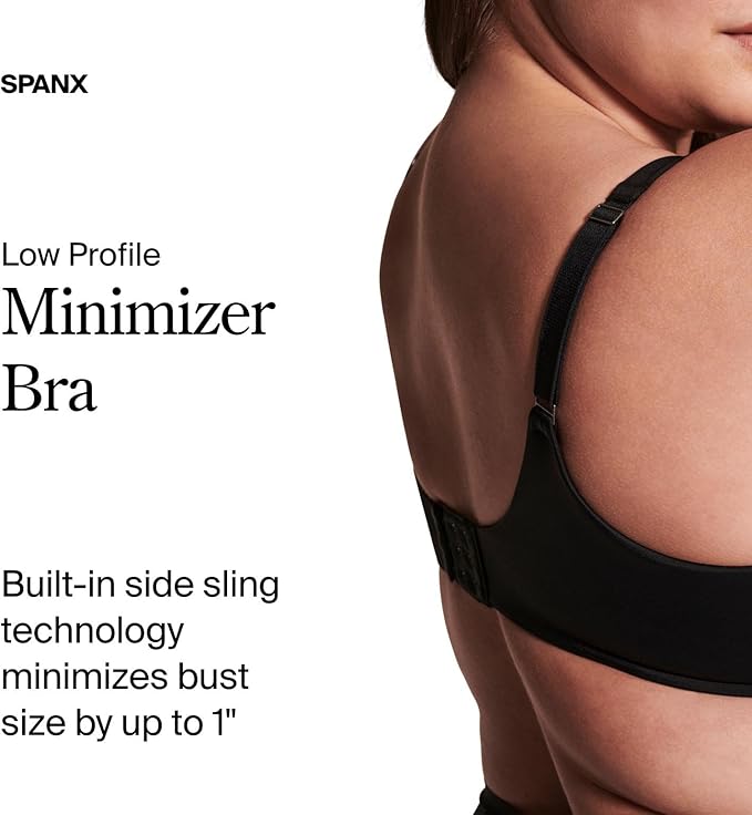 SPANX Low Profile Minimizer Bra - Minimize Breast Size BLACK 38DDD