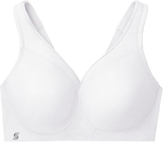 GLAMORISE Plus Size MagicLift Seamless Sports Bra Wirefree WHITE 34DD