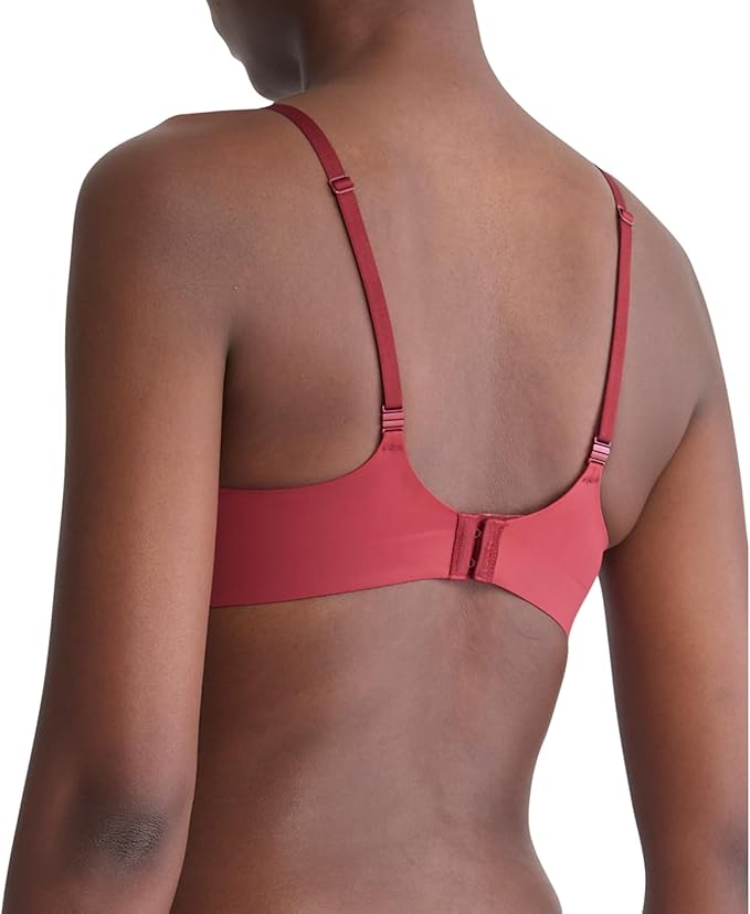CALVIN KLEIN Liquid Touch Lightly Lined Scoop Neck Bra RED 32C