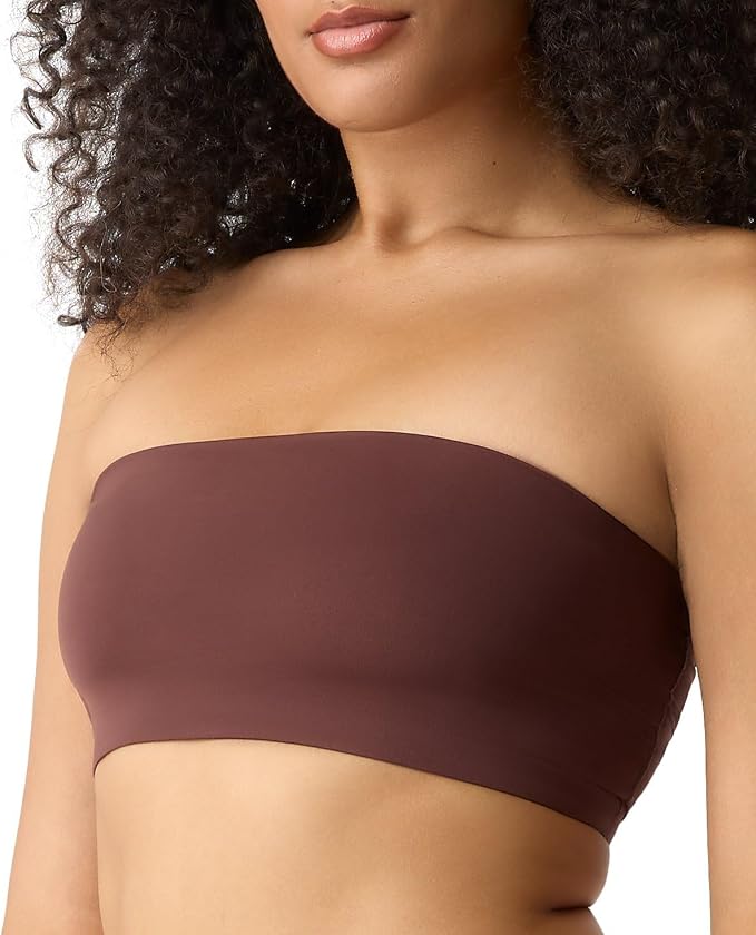 GAPBODY Super Stretch Bandeau Bralette WARM DARK BROWN XS