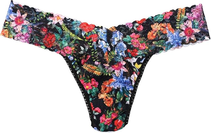 NWD HANKY PANKY Printed Signature Lace Low Rise Thong COLOR HYPNOTIC ONE SIZE