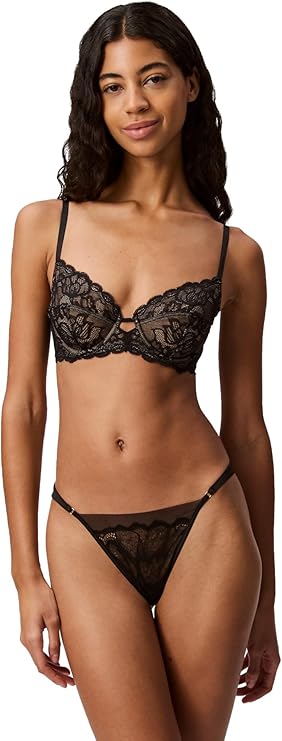 CALVIN KLEIN Seductive Comfort Unlined Lace Bra BLACK 34B