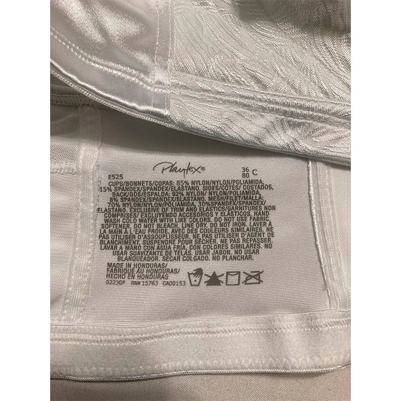 Playtex Front Close Wirefree Back Support White 36C