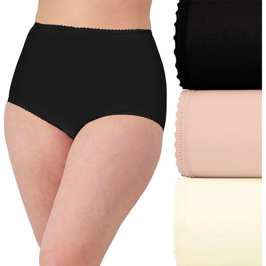 Bali Underwear Skimp Skamp Brief Panties Full Coverage 3-Pack Multicolor XL