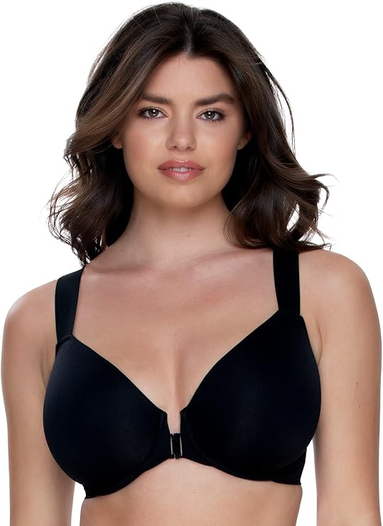 FELINA Utopia Front-Close Racerback T-Shirt Bra BLACK 36H