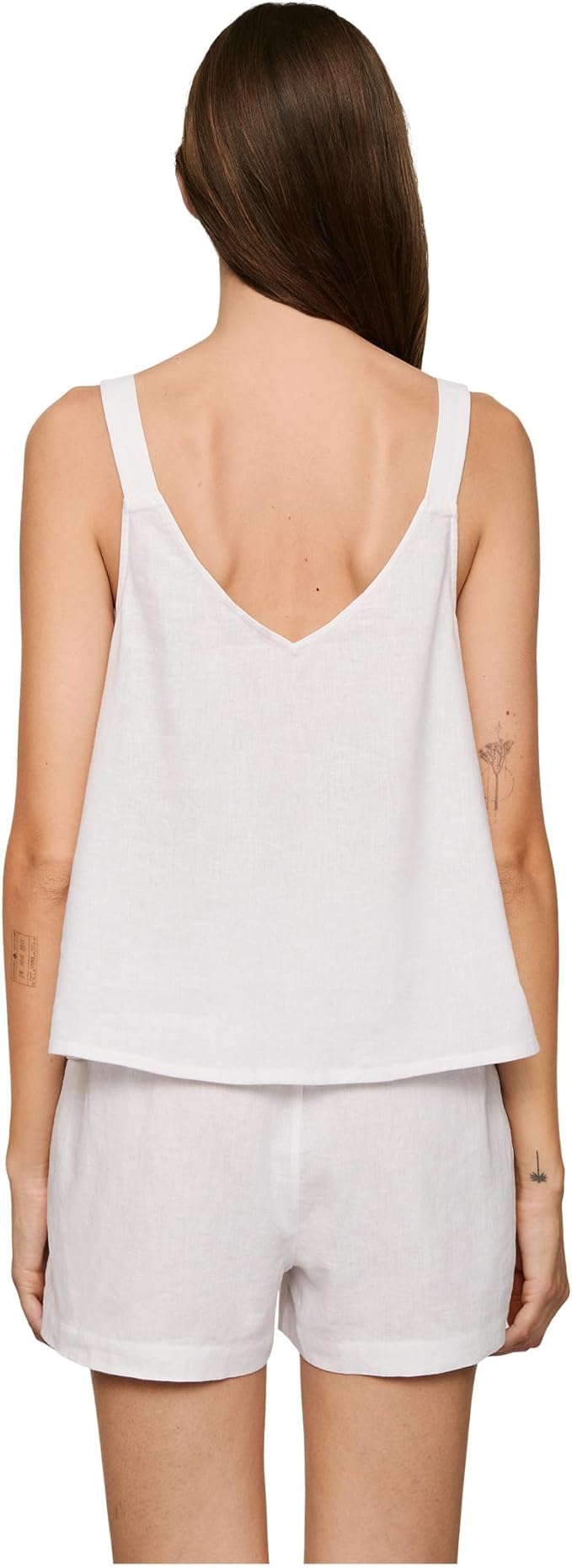 EBERJEY Linen Blend V-neck Cami WHITE M
