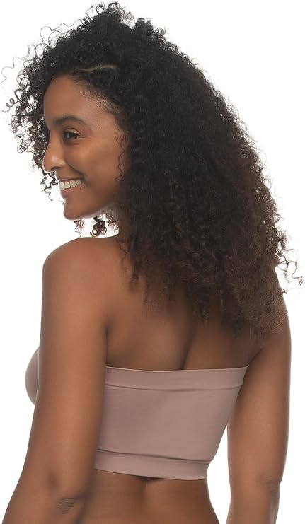 FELINA Paramour Body Smooth Seamless Underwire Bandeau Bra BROWN XL