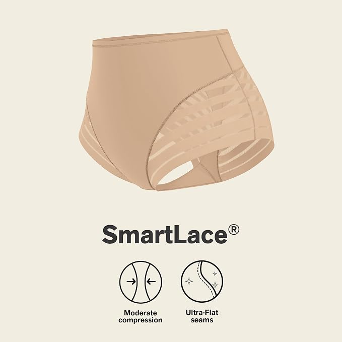 LEONISA High Waisted Invisible Tummy Control Shapewear GOLDEN BEIGE S