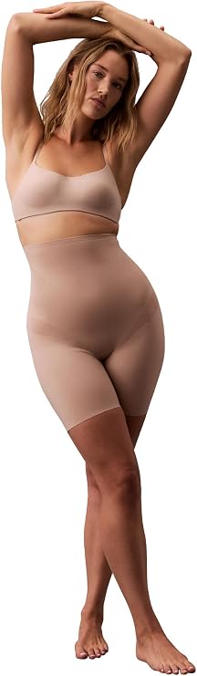NWD CALVIN KLEIN Shapewear Stay-put Stretch High-waist Mid-thigh Short CEDAR S