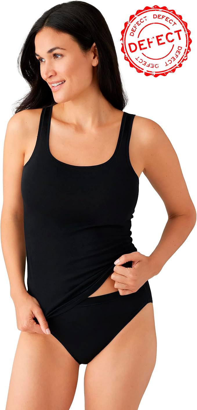 NWD WACOAL Understated Cotton Tank Top BLACK M